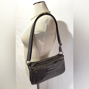 Rossetti Purse Bag Crossbody Color Grey Zipper Pocket  Medium Size